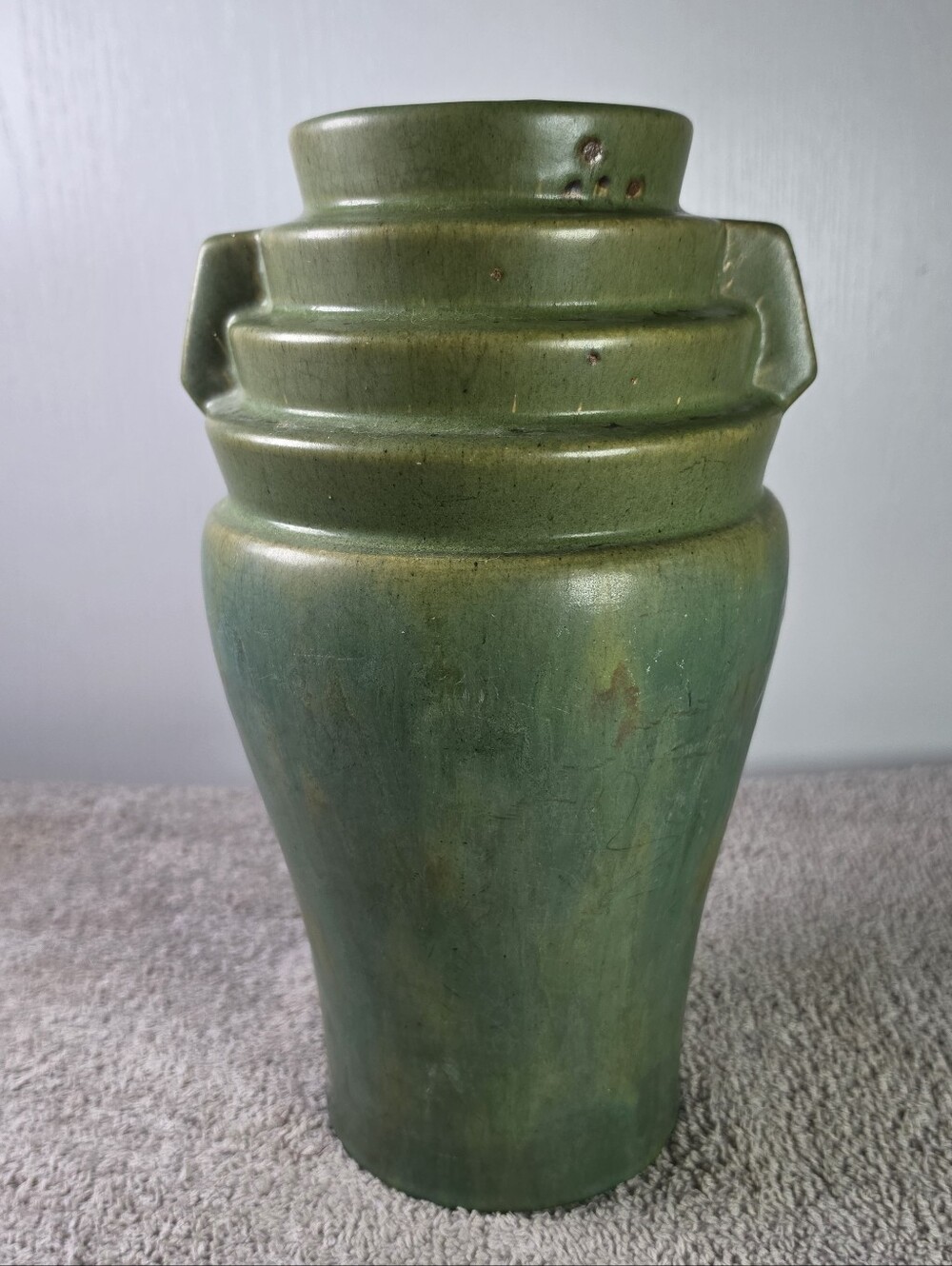Green McCoy Art Pottery Brutalist Vase - Sculptural Ceramic Vase - Picture 14 of 14